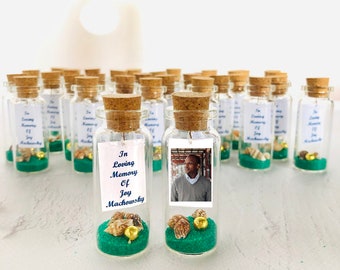 Funeral Favors with Photo, Celebration of Life Souvenirs, Custom Loss of Father favors, Personalized Keepsake, Memorial Guests Bulk Gifts