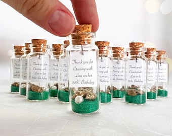 Cruise Birthday Party Favors, 50th Birthday Party Gifts for Guests, Nautical Theme Party Message in a Bottle, Wedding Anniversary Favors