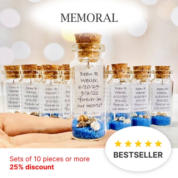 Personalized Funeral Favors - Custom Celebration Of Life Favors - Forget Me Not Favors - Keepsake For Guests In Bulk - Memorial Bottles