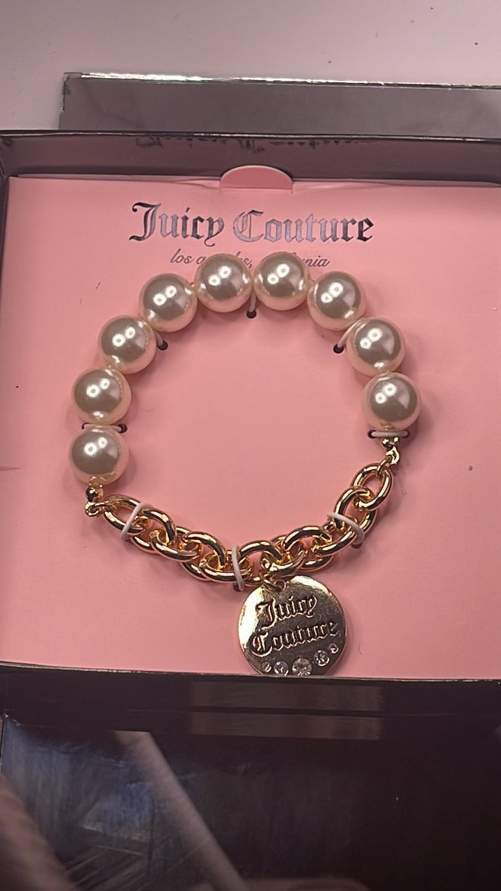 Juicy Couture Charm Bracelet Heart Pendant Juicy Couture Y2k