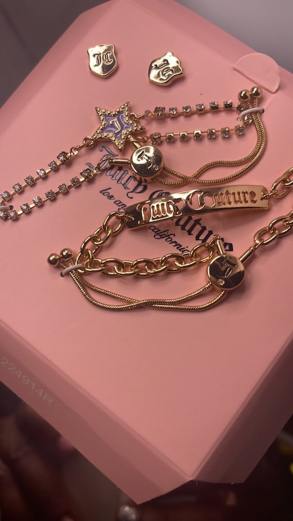 Juicy Couture Charm Bracelet Heart Pendant Juicy Couture Y2k