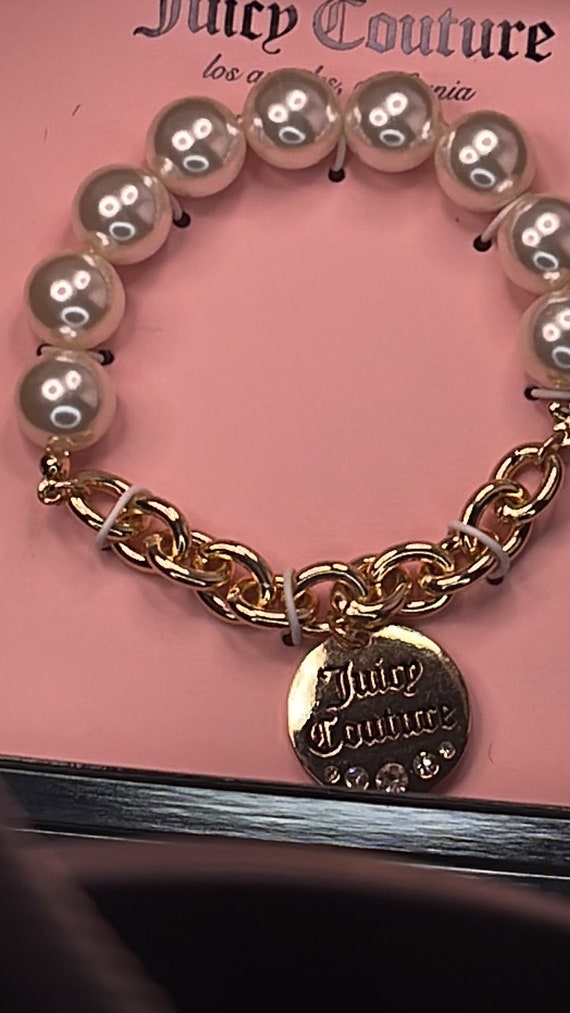 Juicy Couture Charm Bracelet Heart Pendant Juicy Couture Y2k Vintage  Inspired Energy Crystal Bracelet Mother Jewelry Set 