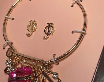 Juicy Couture Bracelet.link Juicy Bracelet.gold Ton Bracelet.pink Bracelet.juicy  Couture Jewelry Gift .juicy Couture Magnetic Bracelet . 