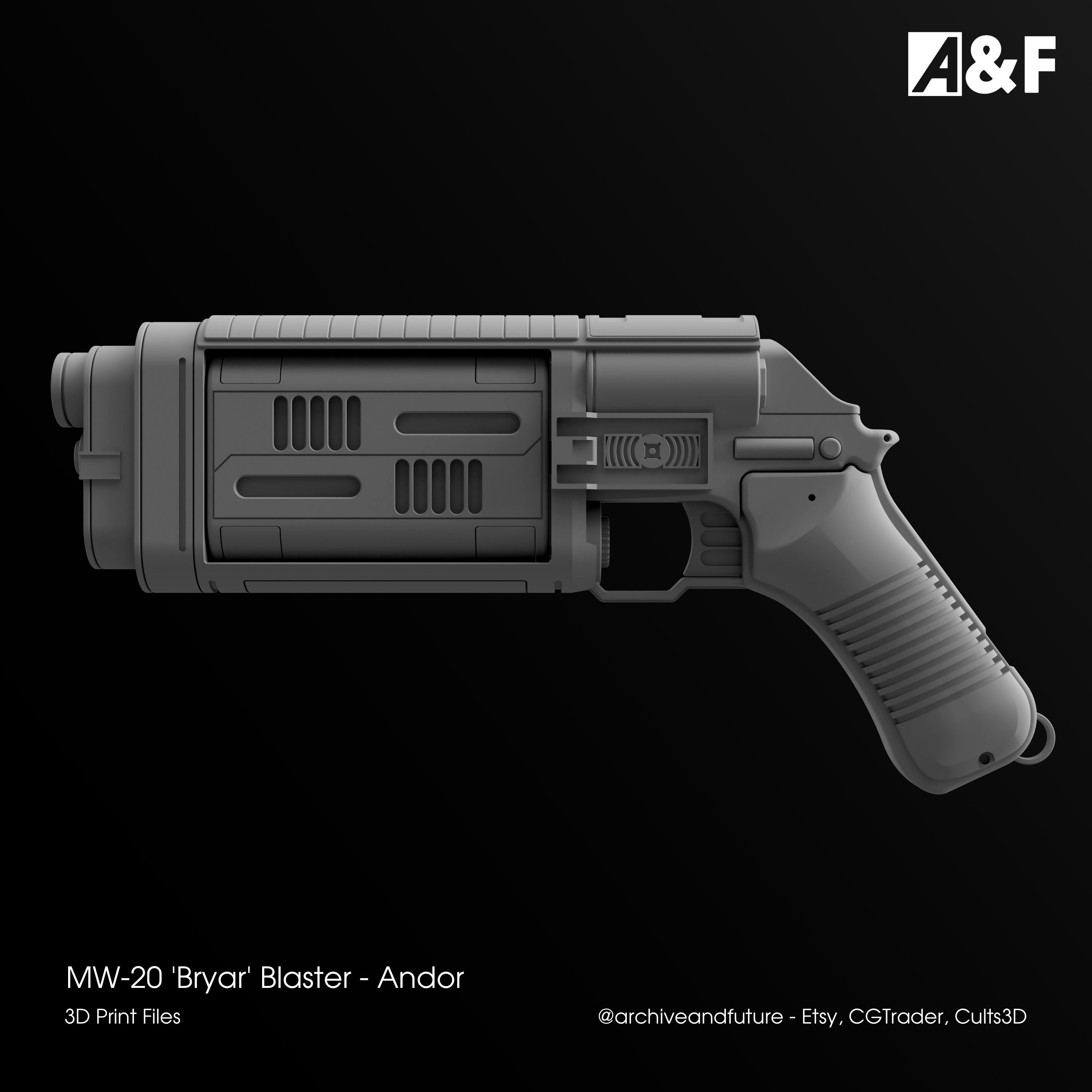 Cassian Andor MW-20 Bryar Blaster STL andor - Etsy UK