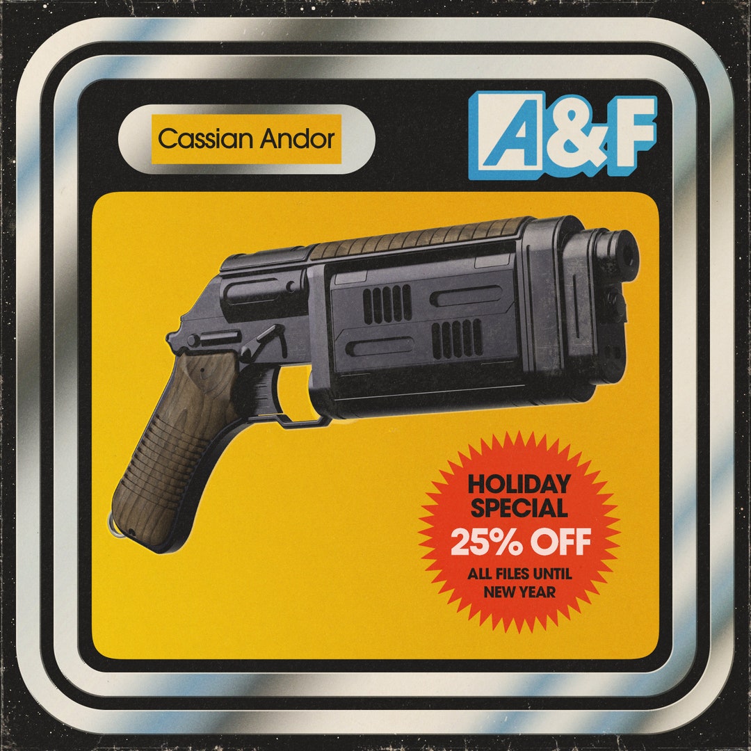 Cassian Andor MW-20 Bryar Blaster STL andor - Etsy Finland