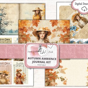 Autumn Ambience, Journal Kit, Junk Journal, Autumn, Fall, Printable, Digital, Download, LeynasWorldPrints, Scrapbooking, Ephemera, Paper