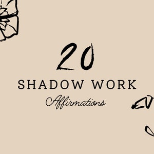 20 Shadow Work Affirmation Cards