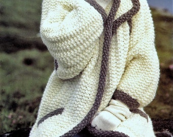 Super Chunky Ladies Jacket Knitting Pattern PDF  Womens Long Textured Winter Coat Cardigan 30 - 40" Super Bulky Vintage Download