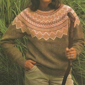 ニット・セーター HUECLOSET Vintage Ethnic Pattern Knit SE175 Knitted Foam Nordic Sweater (TO04073-3023-BLACK-GREY)