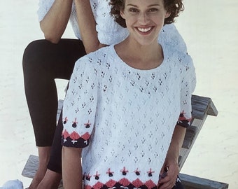 【ULLALA】Karen Short Sleeve Women's Fair Cream Short Sleeve Crewneck Sweater – Lilla P
