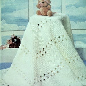 PDF Knitting Pattern Baby Girls Boys Hooded Carry Blanket & Matching Shawl  DK ( 8ply ) 0 - 9 mths Vintage Downlaod
