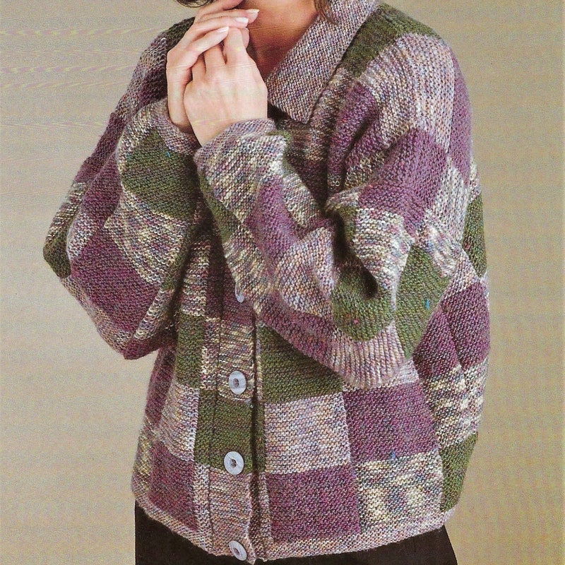 Casual Color Block Patchwork Cardigan main image 1