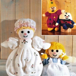 Rag Doll Clown Humpty Baby Doll Toy Childrens Nursery Rhyme PDF Knitting Pattern DK ( 8 ply )  16in 40cm Alice Ragdoll Vintage Download