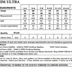 Quick Knit Unisex Hooded Jacket Knitting Pattern PDF Super Chunky Boys Girls Hoody 24 - 34" Download Bild 4