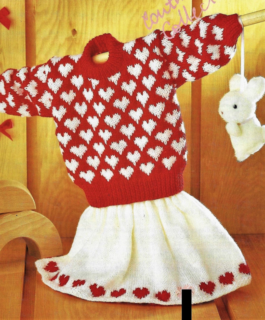 baby girl grey heart knit sweater & pant set
