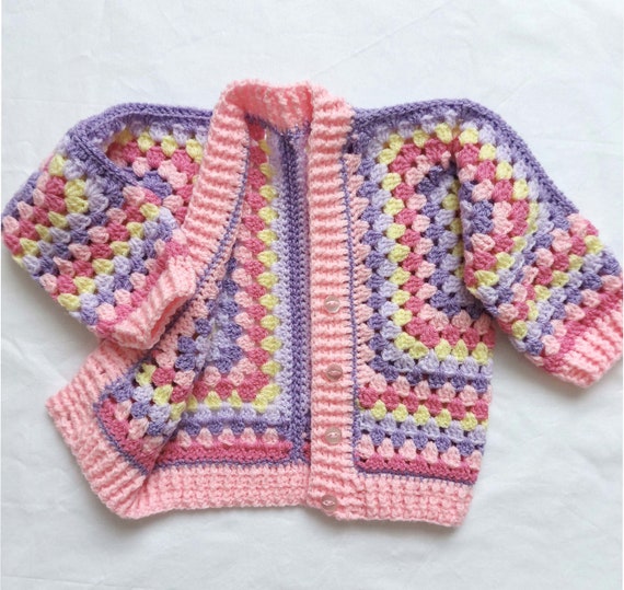Granny Square Hexi Cardi 0 - Adult Girls Ladies Boho Hexagon