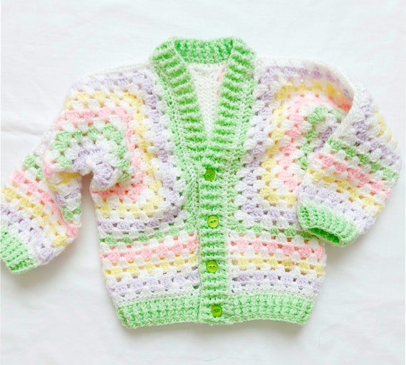 Granny Square Hexi Cardi 0 - Adult Girls Ladies Boho Hexagon