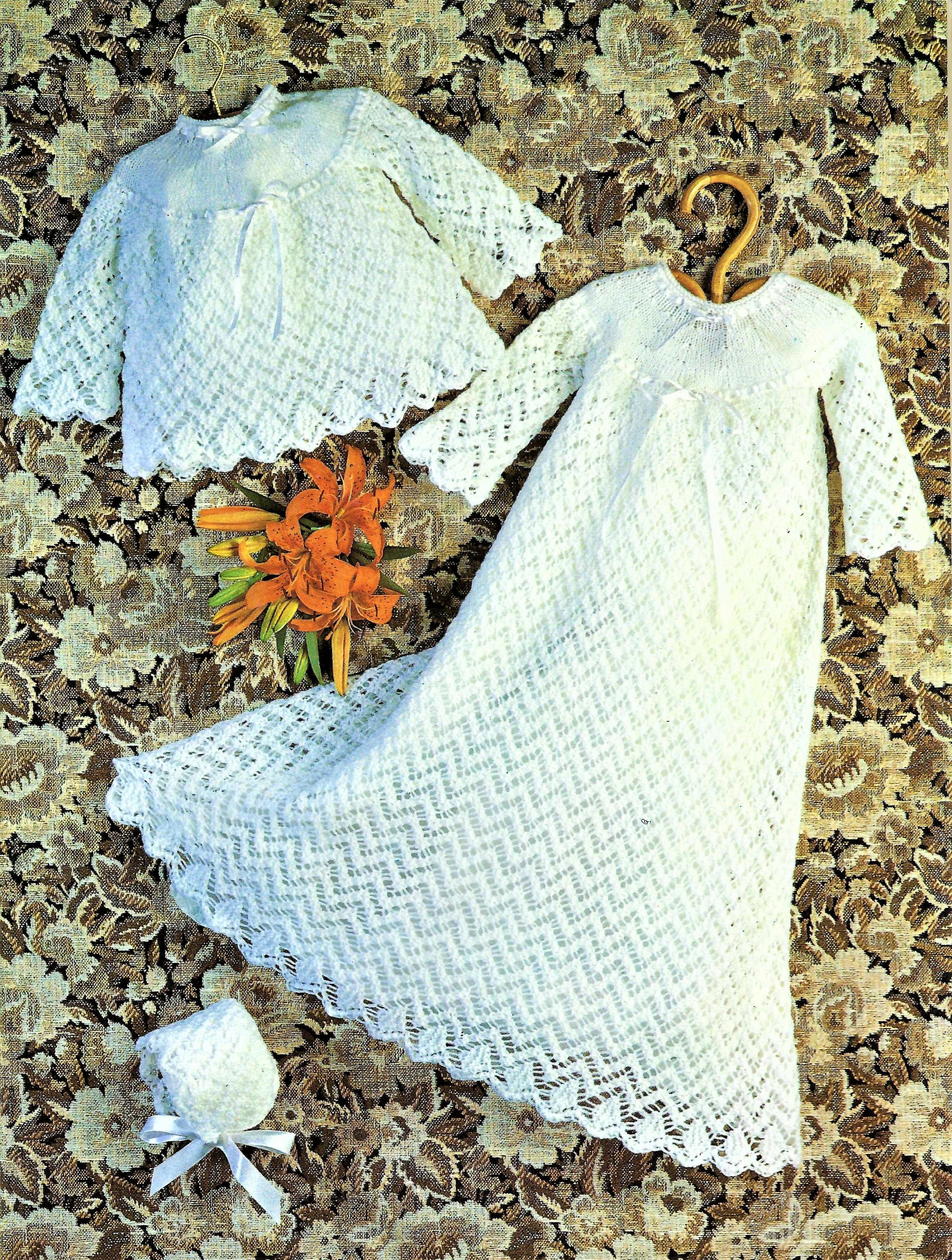 christening dress knitting pattern free Knitted Christening Gown Patterns Free Vintage Crochet Knitted Christening Gown Patterns Free Free