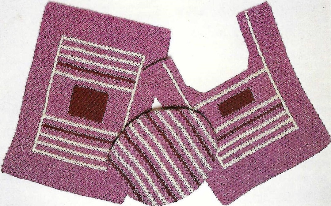 PDF Knitting Pattern Toilet Seat Cover Bath Pedestal Mat Etsy