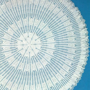 PDF Crochet Pattern Lacy Circular Baby Shawl 3 ply Delicate Heirloom Blanket 142cm ( 56&quot; ) Round Lace Boys Girls Vintage Download