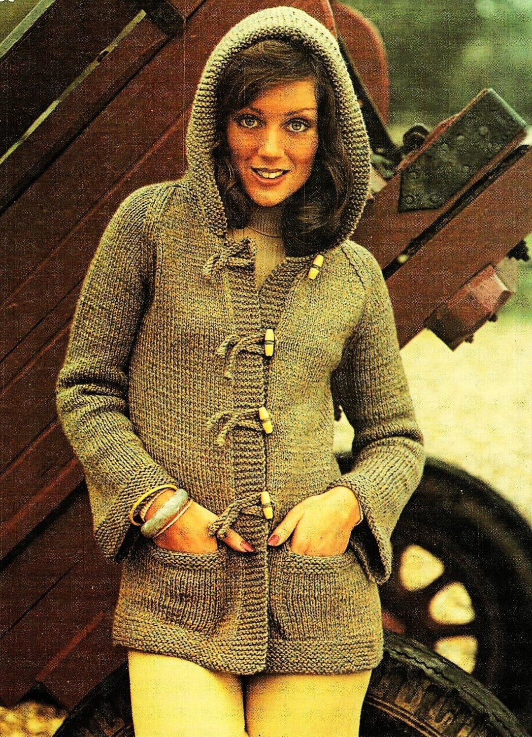Women Vintage Long Baggy Thick Sweater Coat main image 1
