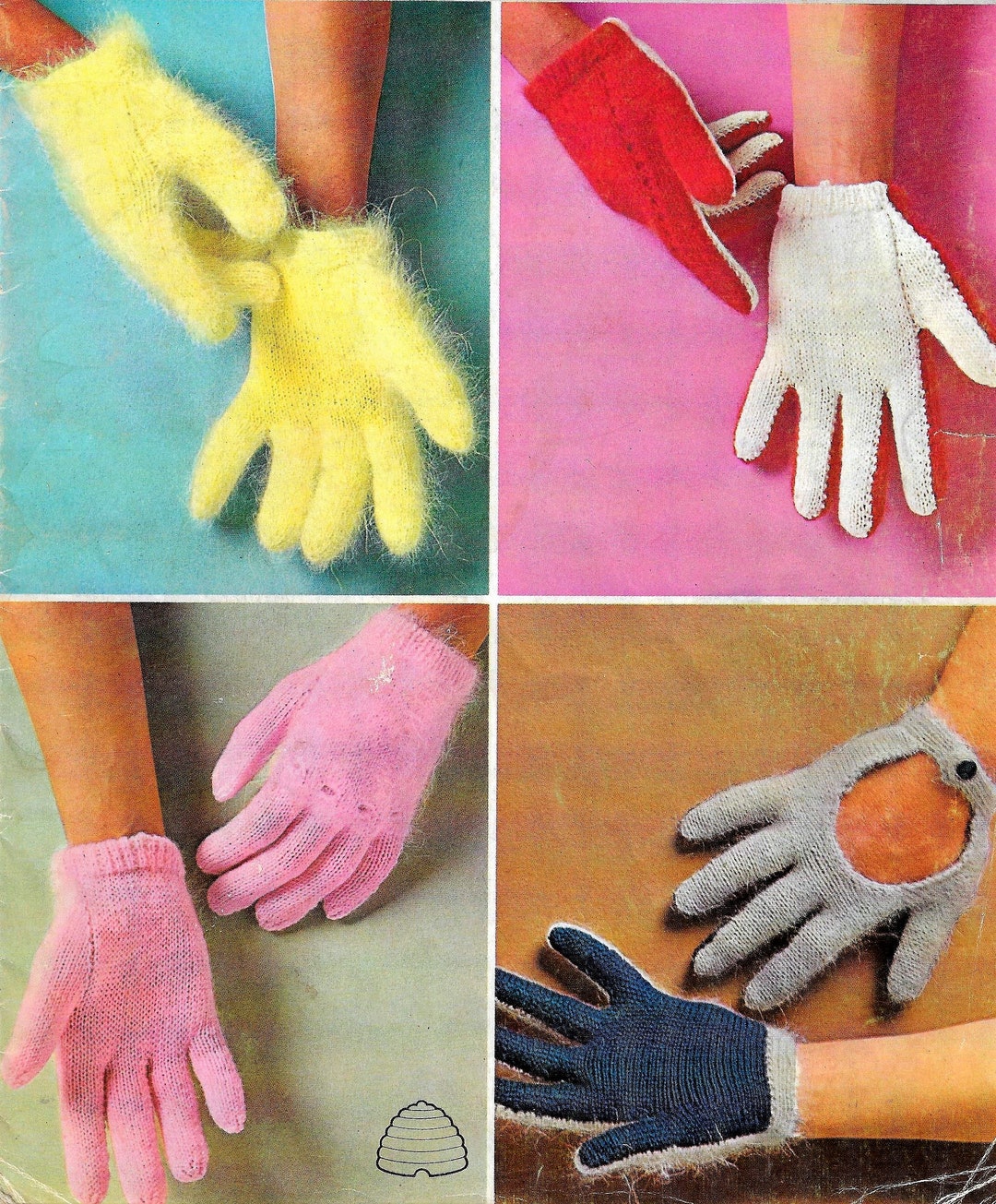 PDF Knitting Pattern Girls Childs Gloves in 4 Designs Cable Etsy UK