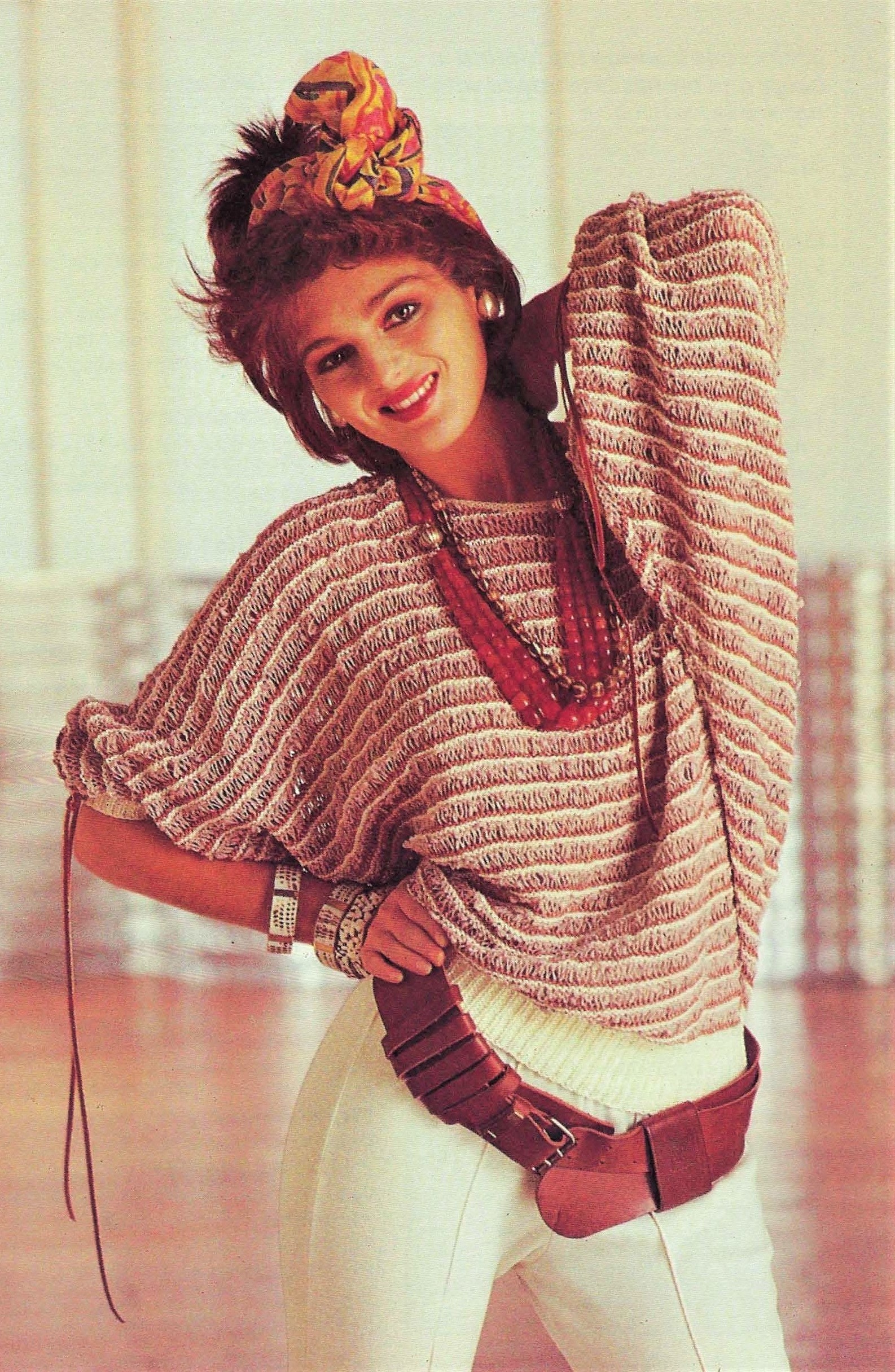 Ladies 80s Style Batwing Sweater Jumper Top With Ribbon PDF Ladies 80s Style Batwing Sweater Jumper Top With Ribbon PDF