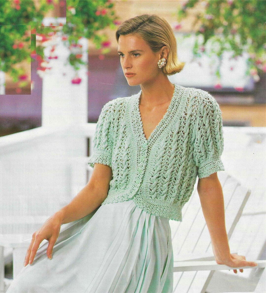 Ladies Short Sleeve Lacy Summer Cardigan Crop Jacket Bolero Ladies Short Sleeve Lacy Summer Cardigan Crop Jacket Bolero