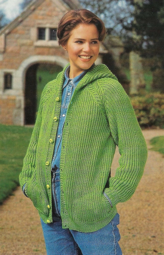 Raglan Sleeve Cardigan Knitting Pattern Raglan Sleeve Cardigan