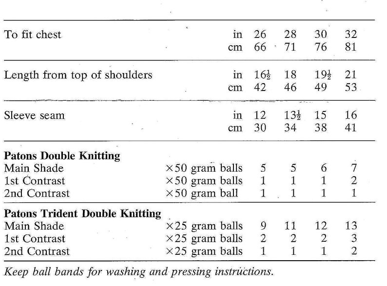 Boys Girls Childs Fair Isle Yoke Sweater Jumper Vintage PDF Etsy