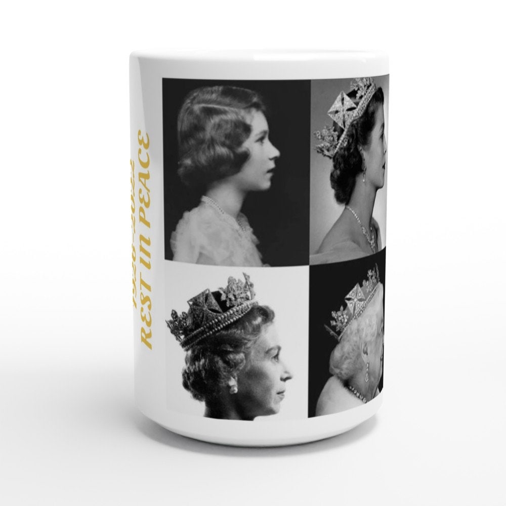 Discover Tazza Mug 300ml 450ml RIP Queen Elizabeth II Regina Elisabetta