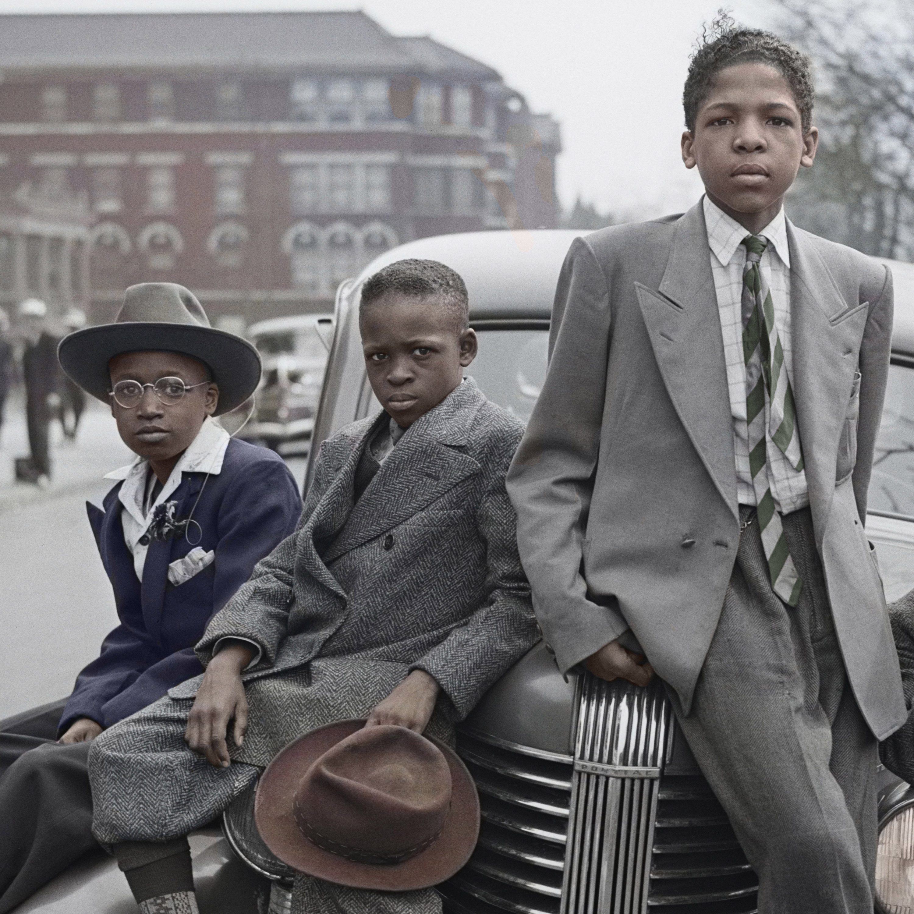 1941 Chicago Photo: African American Boys on Easter Car (digital ...