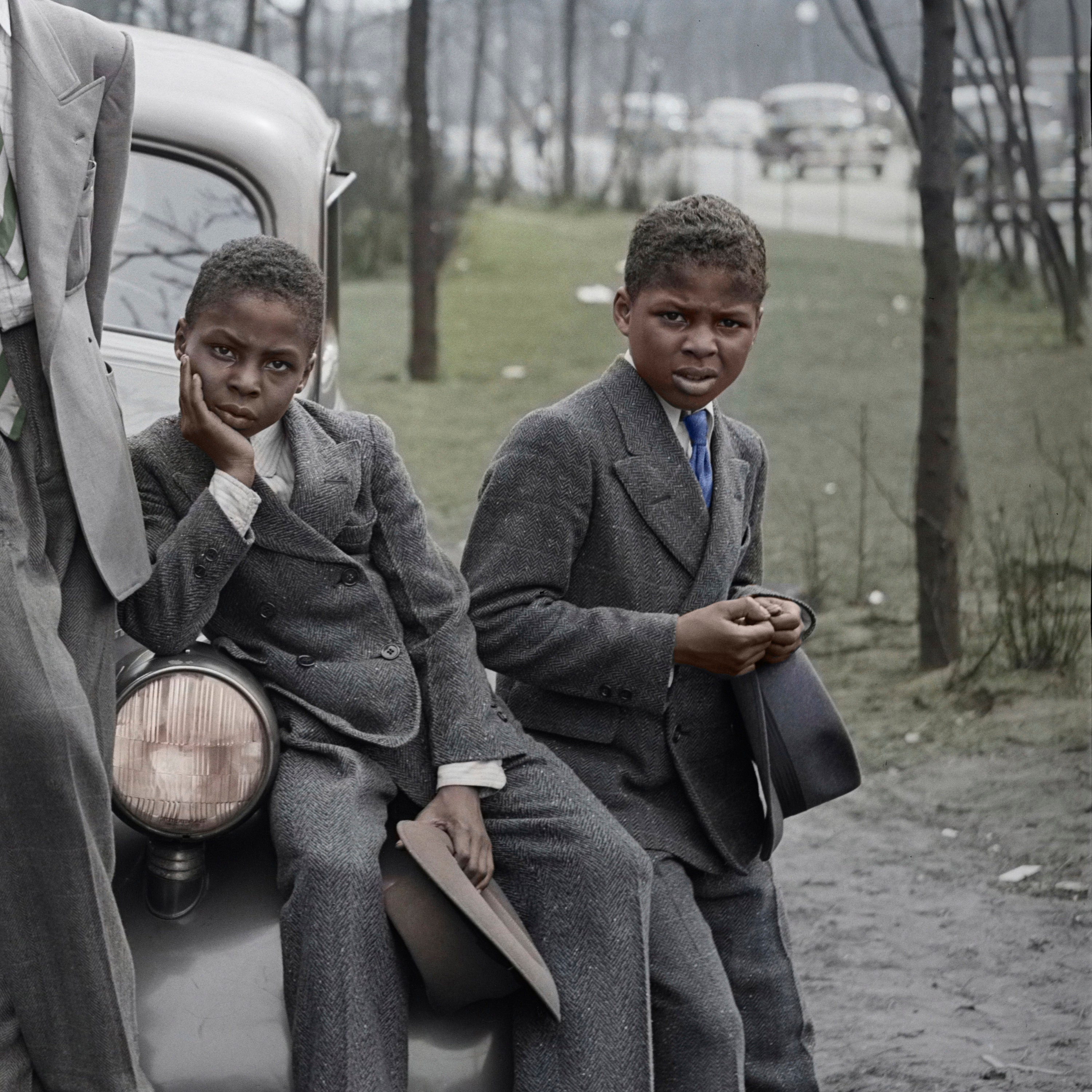 1941 Chicago Photo: African American Boys on Easter Car (digital ...