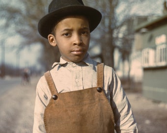 African American Photo, Little Boy, Portrait, Cincinnati Ohio, 1942, John Vachon Photographer