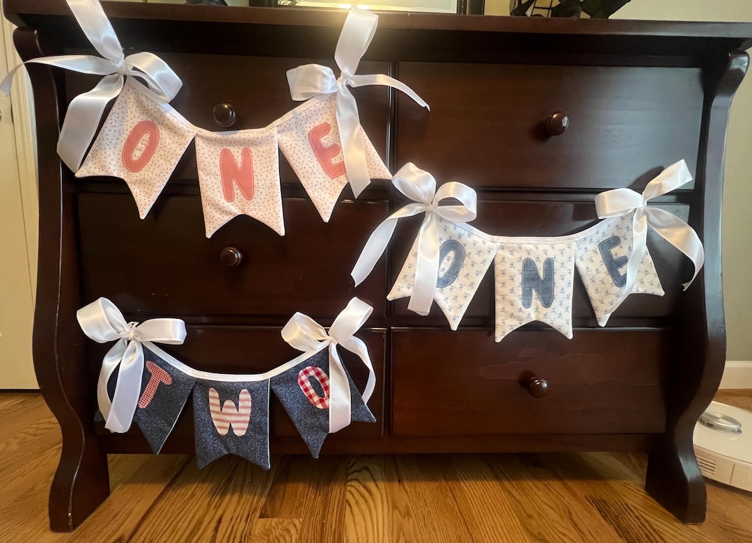 First Birthday Banner High Chair | Smash Cake Garland | Baby Boy Girl ...