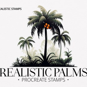 Realistic Palm Stamps for Procreate | iPad Brushes | Painting Kit | Digital Download