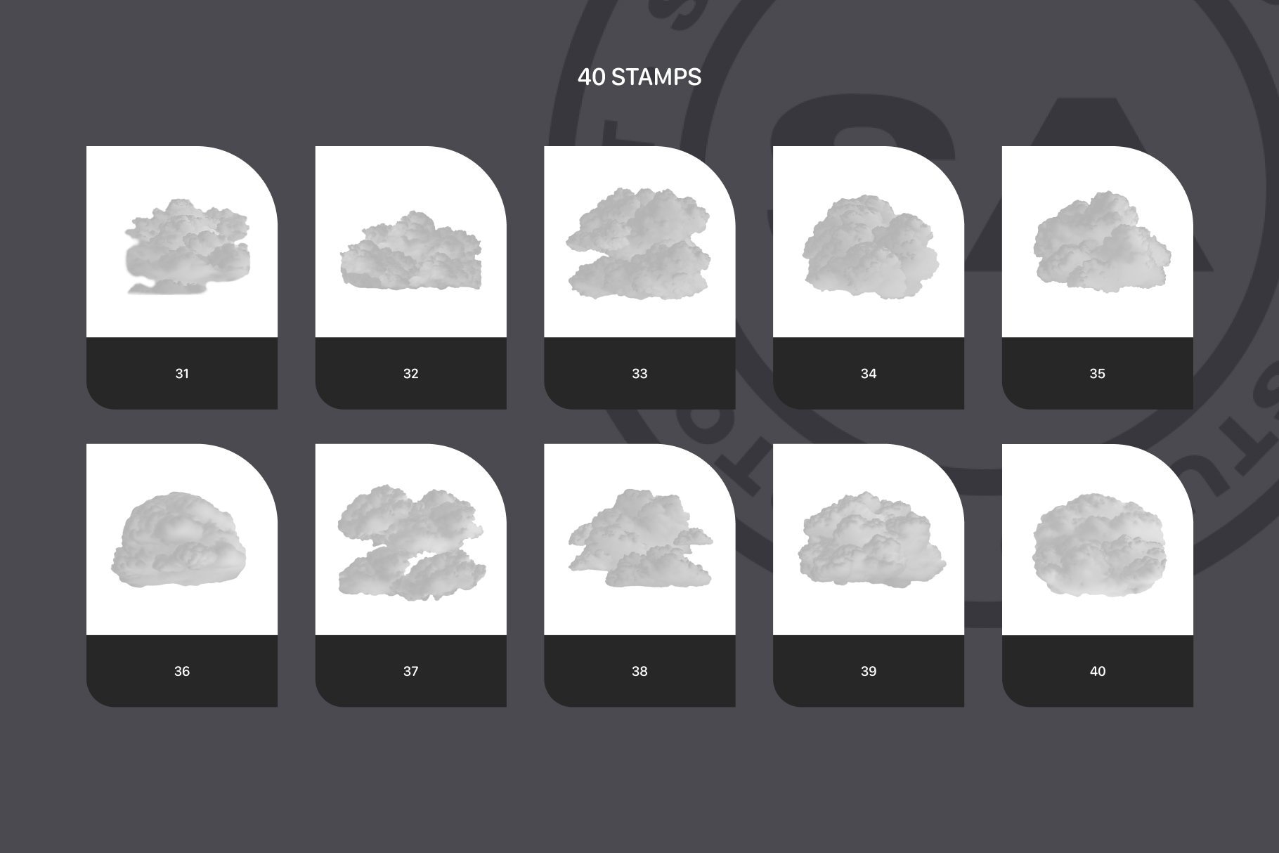 Procreate Realistic Clouds Sky Stamps, Procreate Brushes - Etsy
