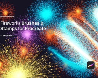 Fireworks Procreate Brushes Bright Brushes Fireworks Stamps