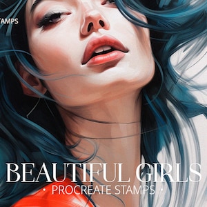 Female Portrait Stamp Brushes for Procreate | Drawing & Sketch Set | Digital Download