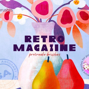 Procreate Retro Texture Magazine Brushes – 22 Vintage Print Brushes (Digital Download)
