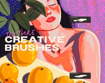 Procreate Acrylic Texture Brushes: 36 Realistic Effects (Digital Download)