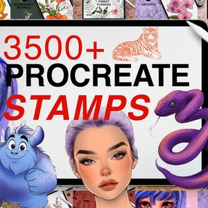 Megabundle 3500+ | Animalful Procreat Brush| Tattoo Designs | Anime Stamp | Procreate Stamps