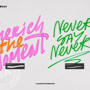 Procreate Calligraphy Brushes: 15 Dynamic Lettering Brushes (Digital Download)