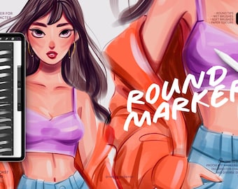 Procreate Marker Brushes – Anime & Sketching Digital Art Set