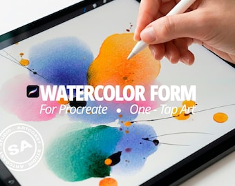 Watercolor Abstract Shapes Stamps for Procreate – Modern Watercolor Forms
