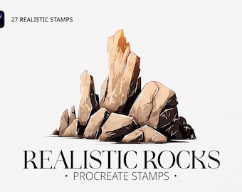 Mountains Stones Rocks Stamps Procreate Brushes