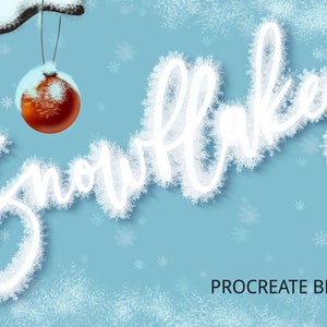 Procreate Snowflake Brushes - Winter Snow Stamps - Snowflakes Brushes