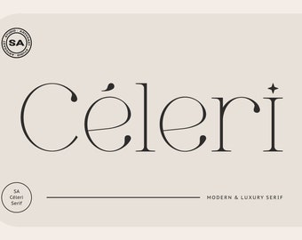 Aesthetics Font, SA Celeri - Modern Serif Font, Classic Font, Logo Font, Wedding Font, Vintage Font