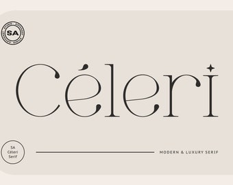 SA Celeri - Modern Serif Font, Classic Font, Logo Font, Wedding Font, Vintage Font