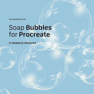 Soap Bubbles Procreate Brushes & Foam Stamps | Create Realistic Bubble Effects
